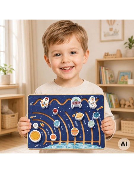 Panel Sterowania Samochodem Tooky Toy - Drewniana Kierownica