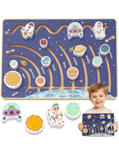 Panel Sterowania Samochodem Tooky Toy - Drewniana Kierownica