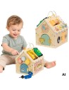 TOOKY TOY wooden manipulative house - toy with locks
