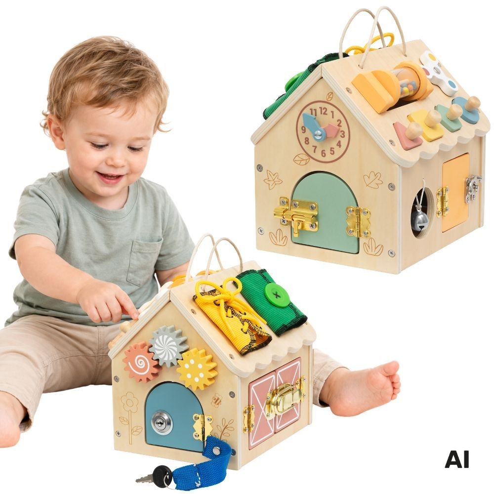 TOOKY TOY Wooden Manipulation House