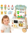 „Tooky Toy“ 57 dalių sodo vežimėlis – medinis žaislas