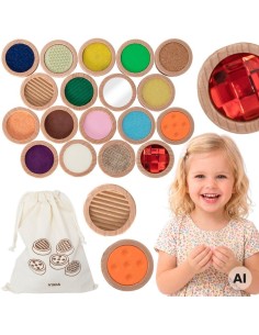 VIGA Sensory Touch Memory Blocks 36 pcs.
