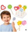 VIGA Holz-Lutschstäbchen mit Sockel 6 Stk. für Kinder 18m+