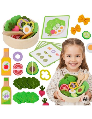 VIGA Salad Wooden Culinary Set 35 pcs 18m+