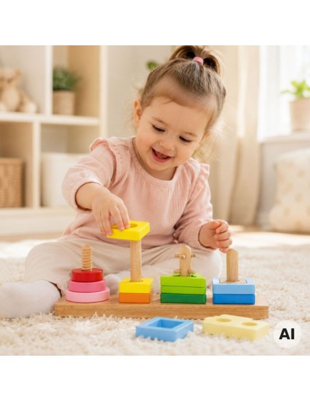 VIGA Wooden Geometric Sorter Maze - Educational Toy