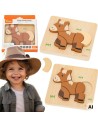 Drewniane Puzzle Viga Konik – Edukacyjna Układanka dla Dzieci 18M+
