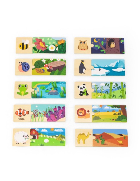 VIGA Logik-Puzzle mit Tieren - Pädagogisches Puzzle für Kinder
