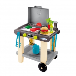 Ecoiffier Grill "Gazowy" z Akcesoriami Hamburger, Stek, Warzywa 23 el.