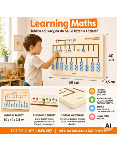 VIGA Montessori Sensory Board for learning to count FSC