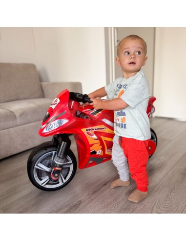 INJUSA Ride-on Pusher Bike Winner 750 SX Red