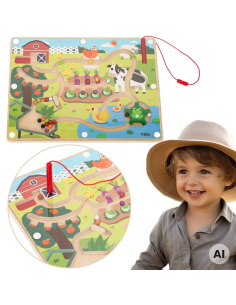 Viga Wooden Magnetic Maze – An Educational Toy for Toddlers