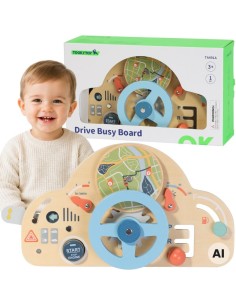 Tooky Toy Car Control Panel - Wooden Steering Wheel