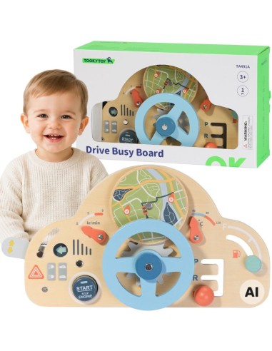 Tooky Toy Car Control Panel - Wooden Steering Wheel