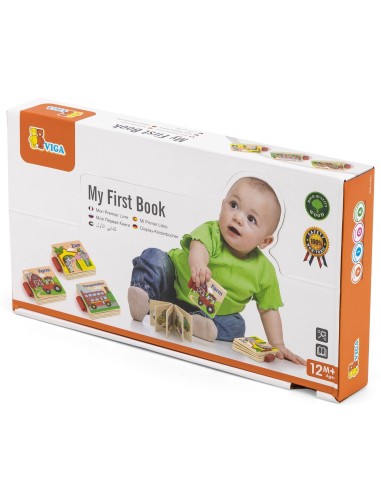 VIGA My First Wooden Book - Perfect for a Gift!