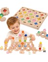 VIGA Wooden Acrylic Light Blocks 66 pcs.