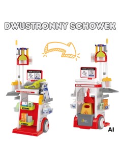 Children's cleaning trolley with vacuum cleaner and mop Little Helper 2