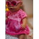 WOOPIE Ubranko dla Lalki Różowa Sukienka Króliczek 43-46 cm