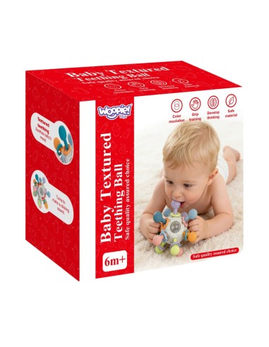 Woopie 3-in-1 sensory toy - teether and rattle