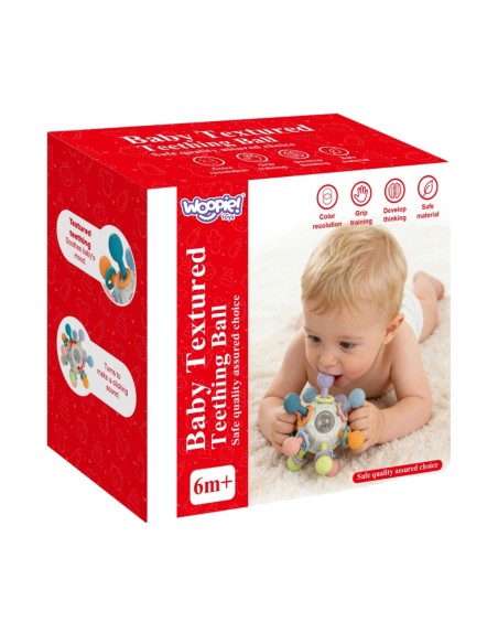Woopie 3-in-1 sensory toy - teether and rattle
