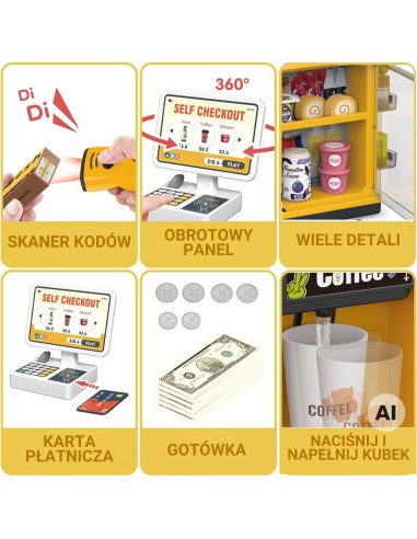Mini-Supermarkt Kasse Scanner Laden Woopie