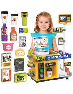 Mini Supermarket Cash Register Scanner Woopie Shop