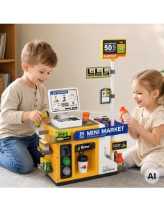 Mini Supermarket Cash Register Scanner Woopie Shop 2
