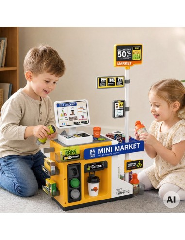 Mini Supermarket Cash Register Scanner Woopie Shop