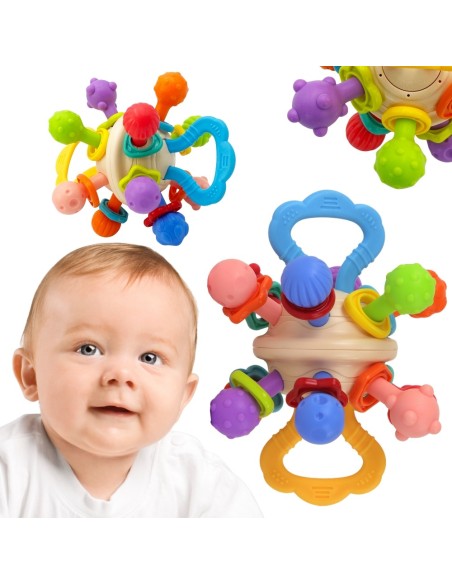 WOOPIE BABY 2-in-1 Rattle Teether for Babies - Sensory Toy