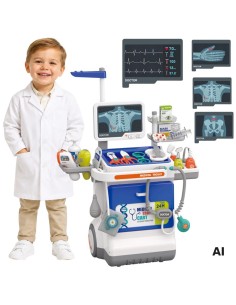 Interactive Little Doctor's Trolley Doctor's Set Accessories ECG X-ray Sound