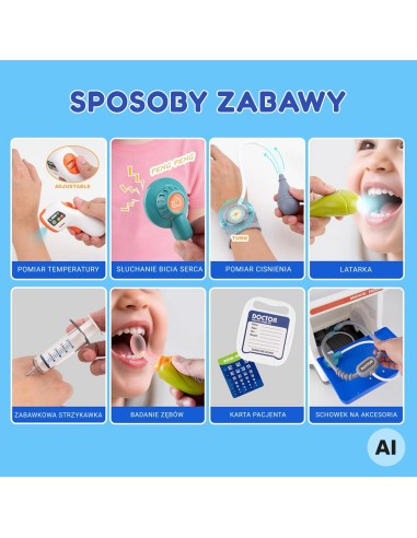 Interactive Little Doctor's Trolley Doctor's Set Accessories ECG X-ray Sound