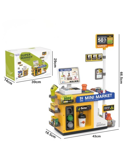 Mini Supermarket Cash Register Scanner Woopie Shop
