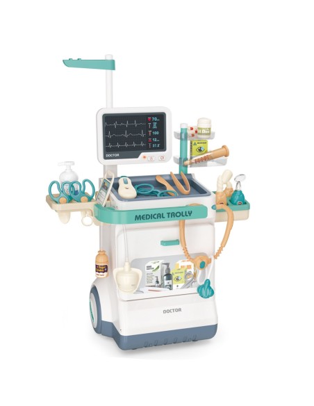 Educational Doctor's Trolley Little Doctor EKG Sound Light 26pcs