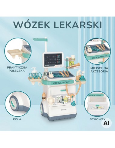 Educational Doctor's Trolley Little Doctor EKG Sound Light 26pcs