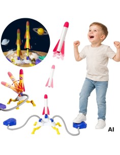 Woopie Double Foam Rocket Launcher 6 pcs - Toy for Kids