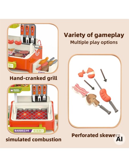 WOOPIE 51-piece BBQ Grill Cart with Accessories
