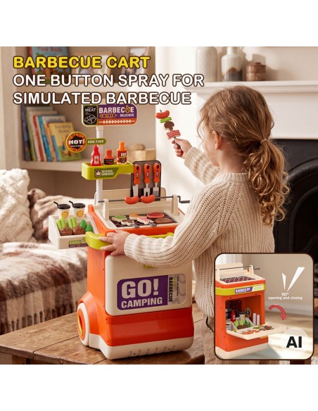 WOOPIE 51-piece BBQ Grill Cart with Accessories