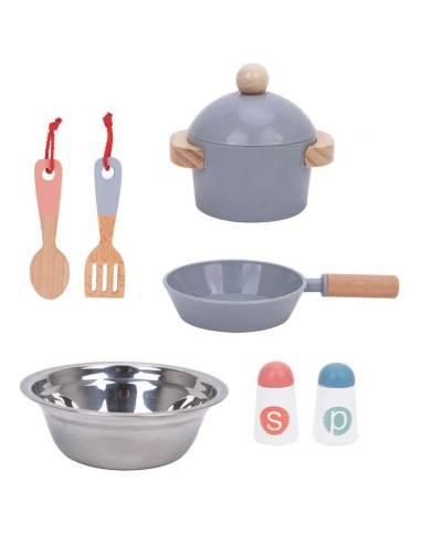 TOOKY TOY wooden kitchen for children - cooking toy