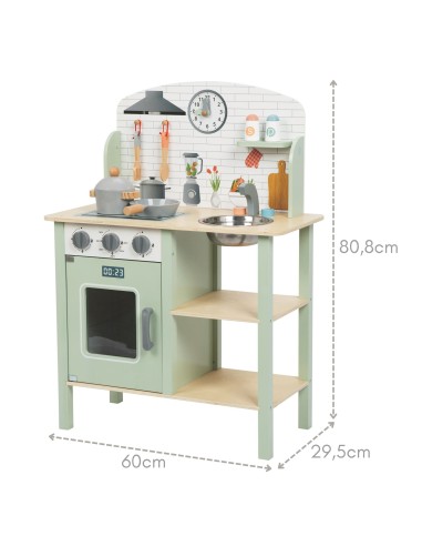 TOOKY TOY wooden kitchen for children - cooking toy