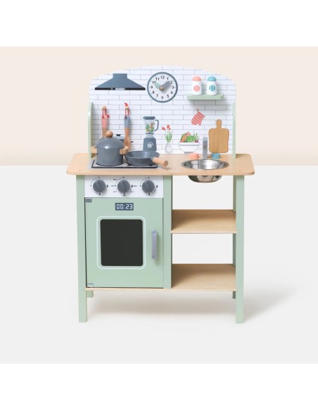 TOOKY TOY medinė virtuvėlė vaikams – žaislas maisto gaminimui