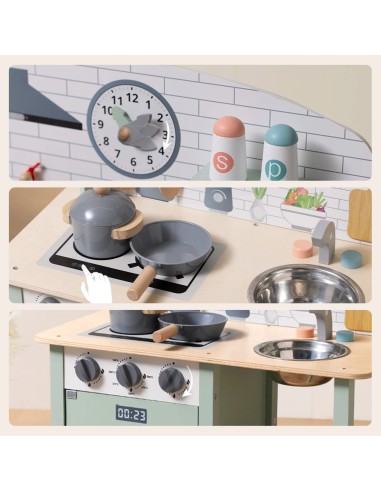 TOOKY TOY wooden kitchen for children - cooking toy