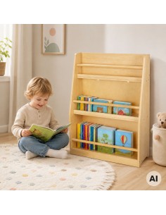 Tooky Toy 3-Tier Wooden Bookshelf - Children's Furniture 2