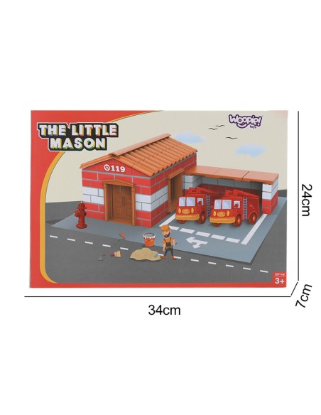 Fire Station Construction Set 178 pieces WOOPIE Bricks