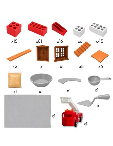 Fire Station Construction Set 178 pieces WOOPIE Bricks