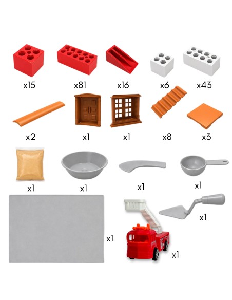 Fire Station Construction Set 178 pieces WOOPIE Bricks