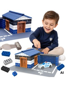 WOOPIE Police Station Brick Construction Set 186 pcs.