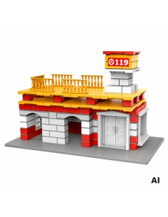Fire Station Construction Set 140 pieces WOOPIE 2