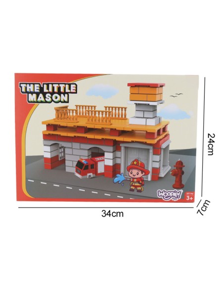 Fire Station Construction Set 140 pieces WOOPIE