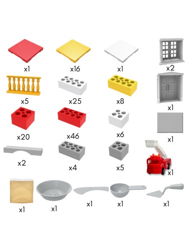Fire Station Construction Set 140 pieces WOOPIE