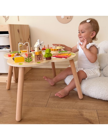 PolarB Viga wooden educational table - a creative Montessori toy