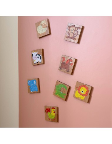 VIGA Holz Magnet-Puzzles Tiere - FSC-Zertifikat